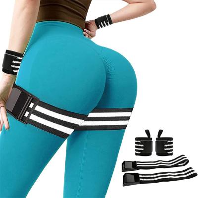 China Polyester Fabric 4 Pack Wrist Wrap Blood Flow Restriction Bands For Women Glutes And Hip Building, FBs Booty Bands Occlusion Training Bands for sale