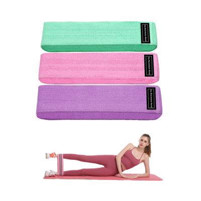 China Wholesale Custom Logo Cotton Fabric Exercise Hip Home Exercise Resistance Booty Bands Set With Different Resistance Level for sale