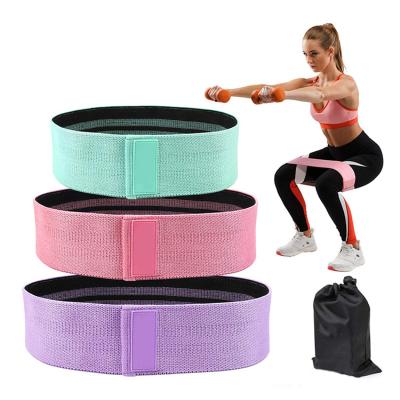 China Durable Hot Products Customized Strong Toughness Fabric Polyester Resistance Yoga Bands for sale