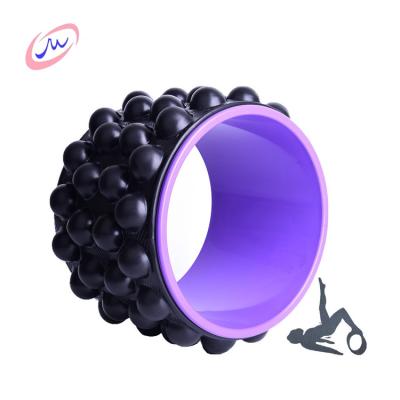 China Universal Eco-Friendly EVA Fitness Yoga Wheel For Point Massage Roller Anti Slip Gym Back Pain for sale