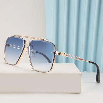 China Fashion Sunglasses Shape Shades Sol Metal Oculos Frame Vintage Men Square Sunglasses for sale