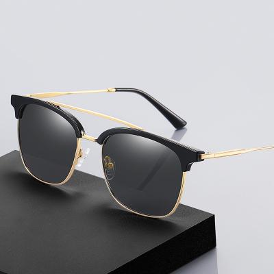 China Fashion Sunglasses New Arrival Half Frame Men Shades Shape Polarized Sunglasses 2021 for sale