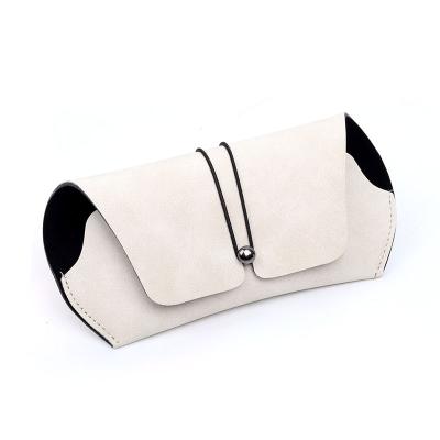 China Leather Material Unisex Leather Logo Sunglasses Case Custom Made Handheld for sale