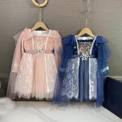 China Children's Clothing Cos Dress Autumn Anna Elsa Princess Girls Dresses Anti-wrinkle Spring Summer Maxi Length for Birthday Party Ball Gown Kids Wear for sale