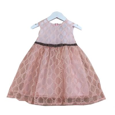 China High Quality Washable Kids Clothes Sleeveless Sweet Girls Lace Up Dresses Kids Chic Sunbathing for sale