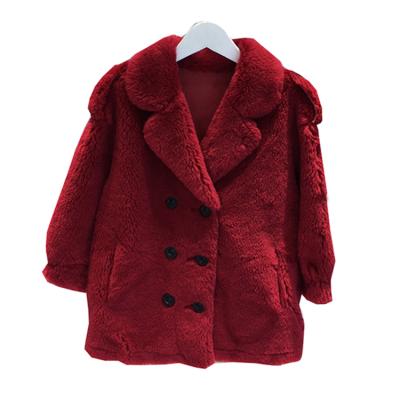 China Soft Shearling Coats Girls Wool Jackets Kids Anorak Kids Children Anti-wrinkle Windproof Outerwears For Spring Autumn Winter for sale