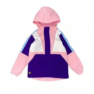 China Anti-wrinkle water-resistant windproof jacket with fleece Unisex-child pullover jacket hooded kids casual anorak for sale