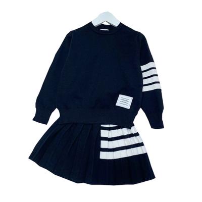 China Anti-pilling Children Clothes Girls Clothing Pullover 65%Cashmere+35%Cotton Sweater And Skirt Sets Kids Sweaters Children Wear For Spring Autumn for sale