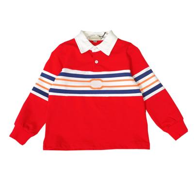 China Anti-pilling Unisex-child casual kids apparel girls cotton sleeve sweatshirt along with stripes boys t-shirts&polo shirts kids wear for sale