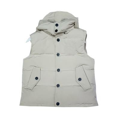 China Unisex-Child Boys Winter Breathable Sleeveless Warm White Goose Girls Down Jacket Kids Invest Detachable Hoodie Kids Vest for sale