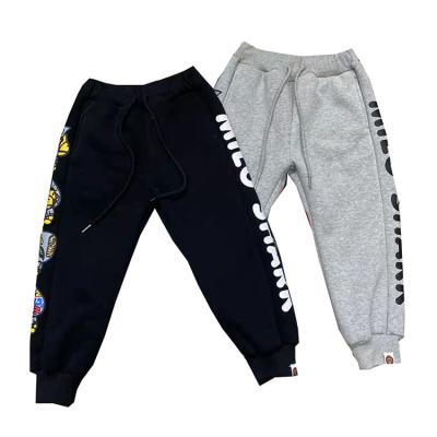 China Unisex-Kids Kids Clothing Girls Boys Full Length Casual Sweatpants Anti-pilling Fleece Lined Pants With Animal Print Elastic Waist for sale