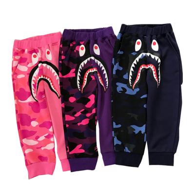 China Autumn Unisex-Child Kids Clothing Casual Anti-pilling Sets Cotton Ambush Design Pantsuit Cartoons Splicing Elastic Sweatpants for sale