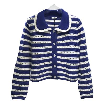 China Womens Kids Girls Breathable Cotton Matching Baby and Mommy Clothes Striped Sweaters Cardigans Kids Soft Knitwear for Spring Fall for sale