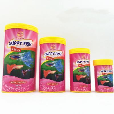 China Small Medium Tropical Stocked Goldfish Ornamental Guppies Fish Food Fish Flake Feed for sale