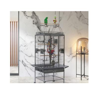 China Durable Durable Using Large Metal Deluxe Breeding Folding Canary Bird Cage For Parrot Macaw for sale