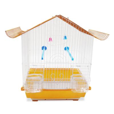 China Sustainable Wire Small Rectangular Cage For Small Birds And Canaries Rekord Equipped With Feeders for sale