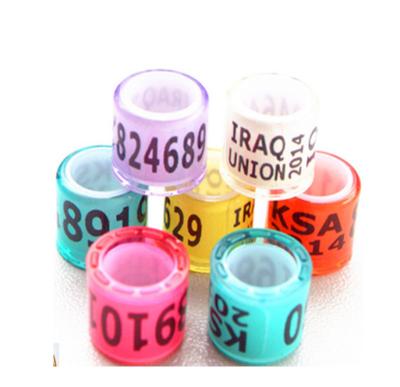 China Good Quality Copy Stocked Customized Cheap Plastic Birds Leg Rings for sale