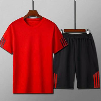 China Manufacturer Direct Selling QUICK DRY Short Sleeve Shorts Sports Set Running Casual Two Pieces Sports Set for sale