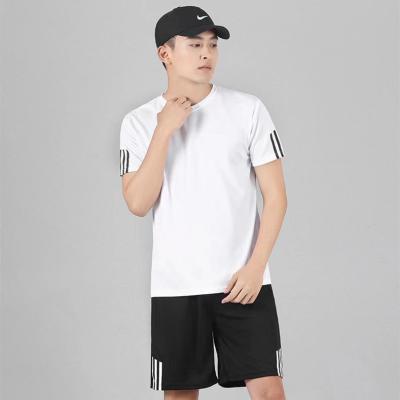 China QUICK DRY Quick Dry Casual Tee And Shorts 2 Piece Sets Set Men Plus Size Sports Suit For Outdoors for sale