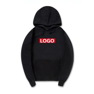 China wholesale custom Anti-wrinkle color logo men printed high quality plain oversized sweatshirts cotton pullover hoodie for sale