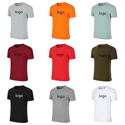 China Anti-wrinkle 100% cotton men's t-shirts with custom printed custom blank logo plain t-shirt t-shirt for sale