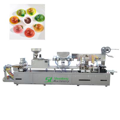 China Automatic Food Blister Packing Machine Candy Lollipop Hard Soft Chocolate Packaging Machine for sale