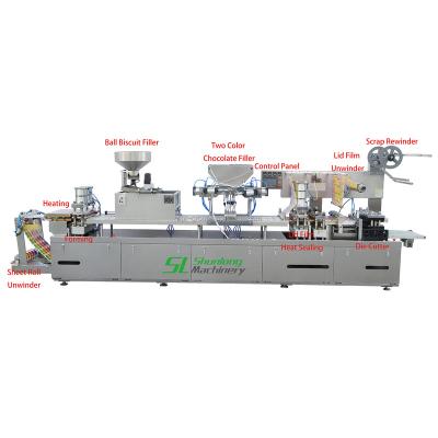 China Single Shaped Food Thermoforming Blister Packing Machine Half Shaped Packaging Machine Automatically for sale