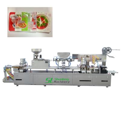 China Food Chocolate Blister Packer Chocoalte Blister Packing Machine Butter Ketchup Liquid Packing Machine for sale