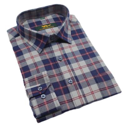 China Customized New Design Low Price Men's Long Sleeve Polyester Cotton Plaid Pattern Vintage Fashionable Color Casual Anti-pilling Shirt for sale