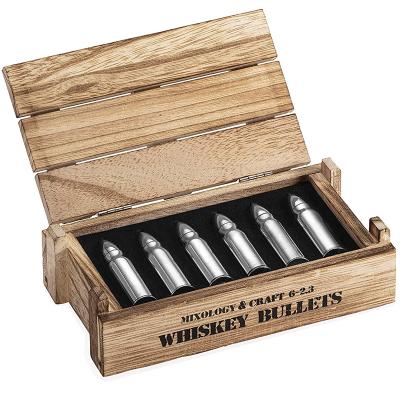 China Disposable Amazon Hot Sale 304 Stainless Steel Whiskey Stones Premium Whiskey Bullet Stones for sale