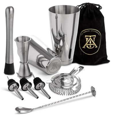 China Sustainable Manufacture Provide Customized Stainless Steel Boston Shaker Cocktail Shaker Set for sale