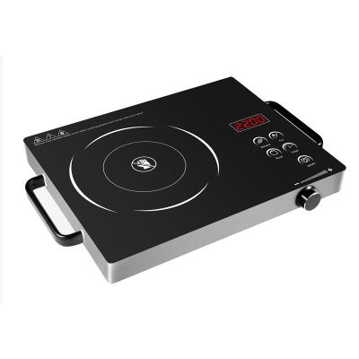 China Household Wholesale Glass Universal Single Touch Control Electric Ceramic Cookers Household Circle Infrared Induction Cooker for sale