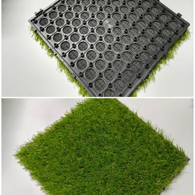 China New Environmental Friendly PP+PE Wholesale Removable Green Artificial Landscaping Grass Easy To Install for sale