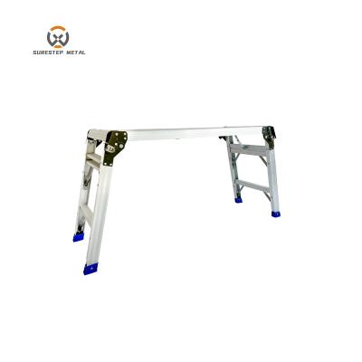 China Folding Ladders Safety Platform Portable Ladders Height Adjustable Work Platform for sale