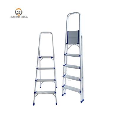 China Folding Ladders Household Ladder With Low Handrail , Folding Aluminum Steps Ladder for sale