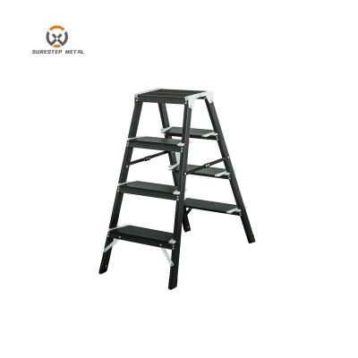 China Folding Ladders Wide Steps Folding Step Stools Aluminum Ladder for sale