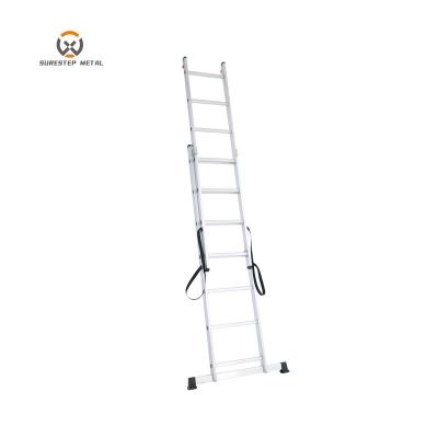 China Aluminum Folding Ladders Fire Escape Extension, 2-Section Combination Step Telescope Foldable Hanging Ladders for sale