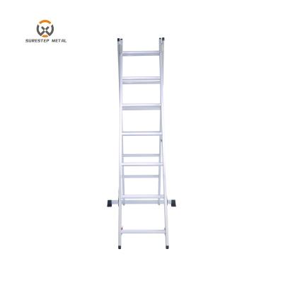 China Strong Built Folding Ladders En131 2 Section Combination Tree Positions Plot Aluminum Ladder Emergency Exit Extension Ladder for sale