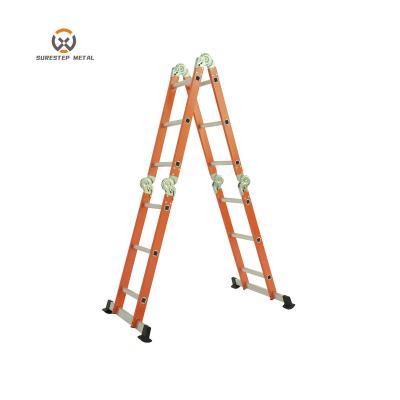 China Super multifunctional folding ladders en131 telescopic aluminum ladder suitable for many work applications for sale