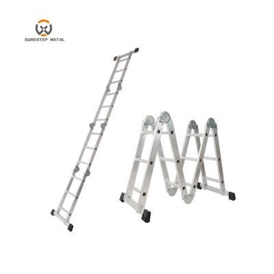 China Folding Ladders Foldable Telescopic Aluminum Ladder For Roof Top Tents Multi Purpose Aluminum Folding Step Ladder for sale