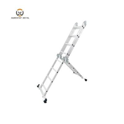 China Folding Ladders En131 Aluminum Folding Industrial Universal Telescopic Ladder for sale