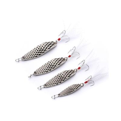 China Outdoor Activity Competitive Price Fishing Hooks Durable Sequin Material Triple Spinner Baits Metal Lures for sale