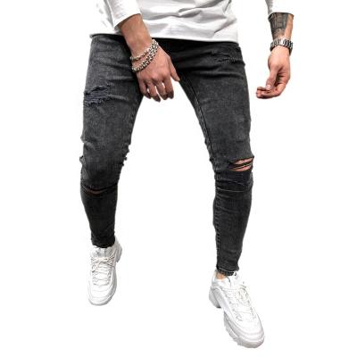 China Breathable Ripped Jeans Stretch Stretch Jeans For Men High Quality In Europe And America for sale