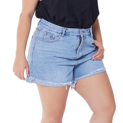 China Breathable High Waist Plus Size Jean Shorts Denim Shorts Casual Jeans for sale