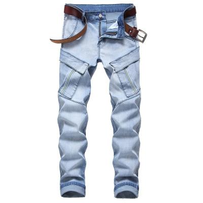 China 2021 Breathable Jeans Men's Stretch Stretch Washed Multi-pocket Jeans Fashion Leisure Customized Jeans Men for sale