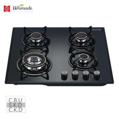 China Household Tempered Glass Top 4 Head Build In Gas Stove for sale