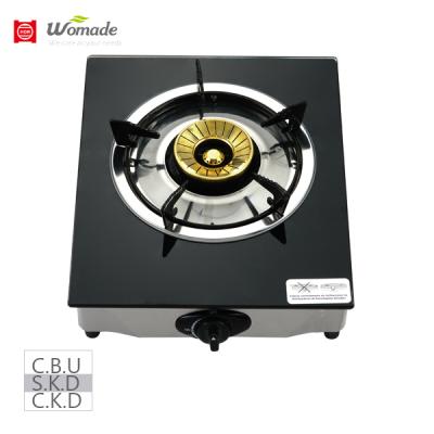 China Easily cleaned 1 burner gas cooker glasstop 1 burner gas cooker hot sale for gas cooker cylinder LPG table top cooker good quality stove for sale