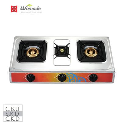 China Hotel 3 burner gas cooker cooketops 3 s.s portable low price gas cooker economy lpg stove cylinder stove cheap cooker for africa market for sale