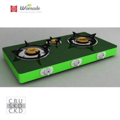 China Glasstop 3 burners gas stove best sale price easily cleaned body cooktops LPG cylinder gas cooker table top colorful gas stove for sale