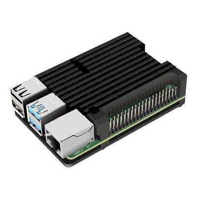 China Raspberry pi 4 generation motherboard box 94x60x31mm Black with fan raspberry pi box for sale